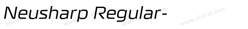 Neusharp Regular字体转换